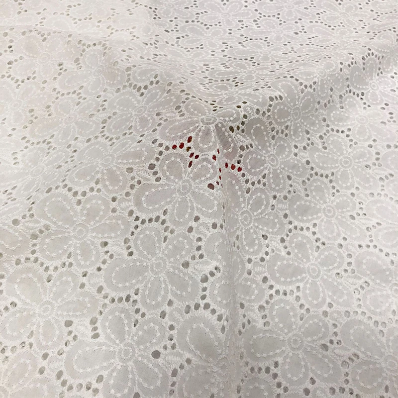 Flower cutout embroidery water-soluble embroidery full lace garment cotton embroidery fabric