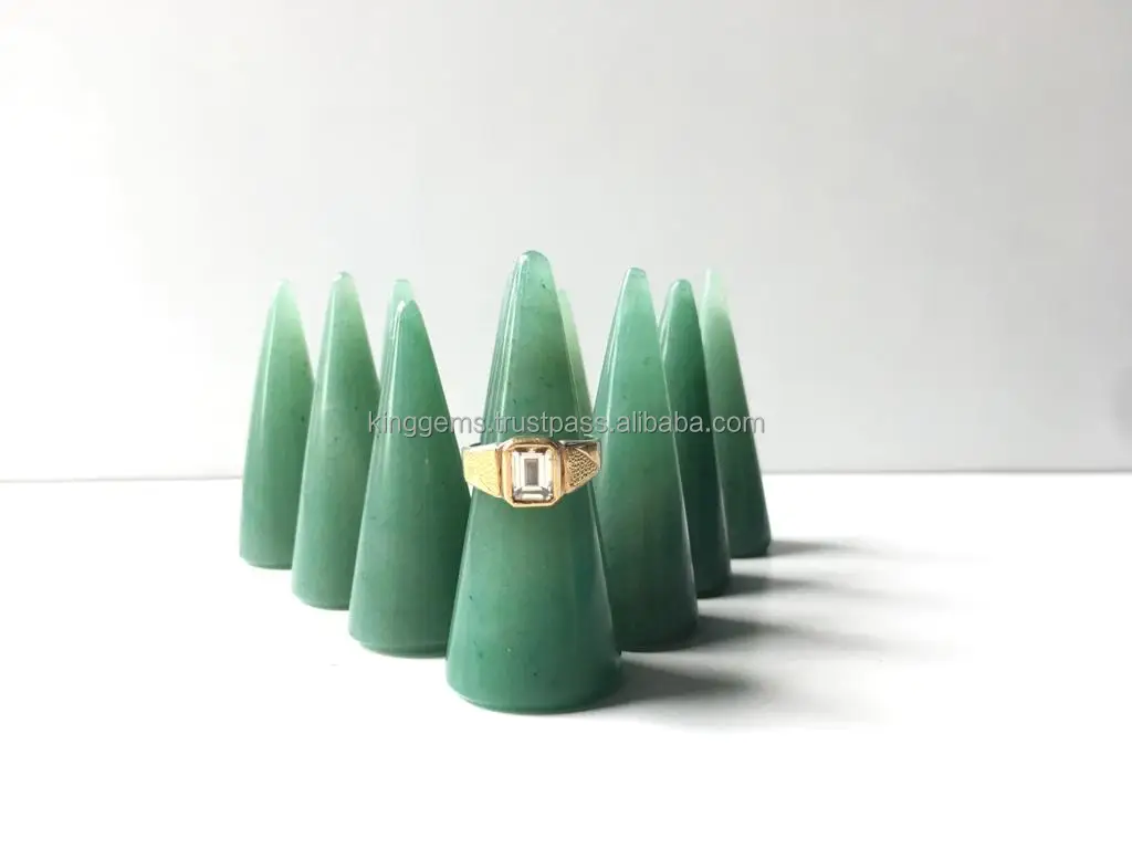 Оптовая продажа Лидер продаж на amazon кольцо с зеленым авантюрином держатель для медитации лечения и домашнего декора товары от kinggems