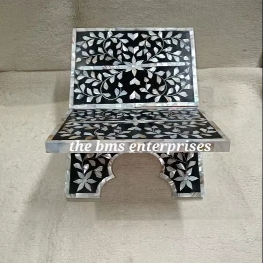 Handmade Customized Bookstand Latest Design Mother of Pearl Inlay Quran Stand Decorative Bookends