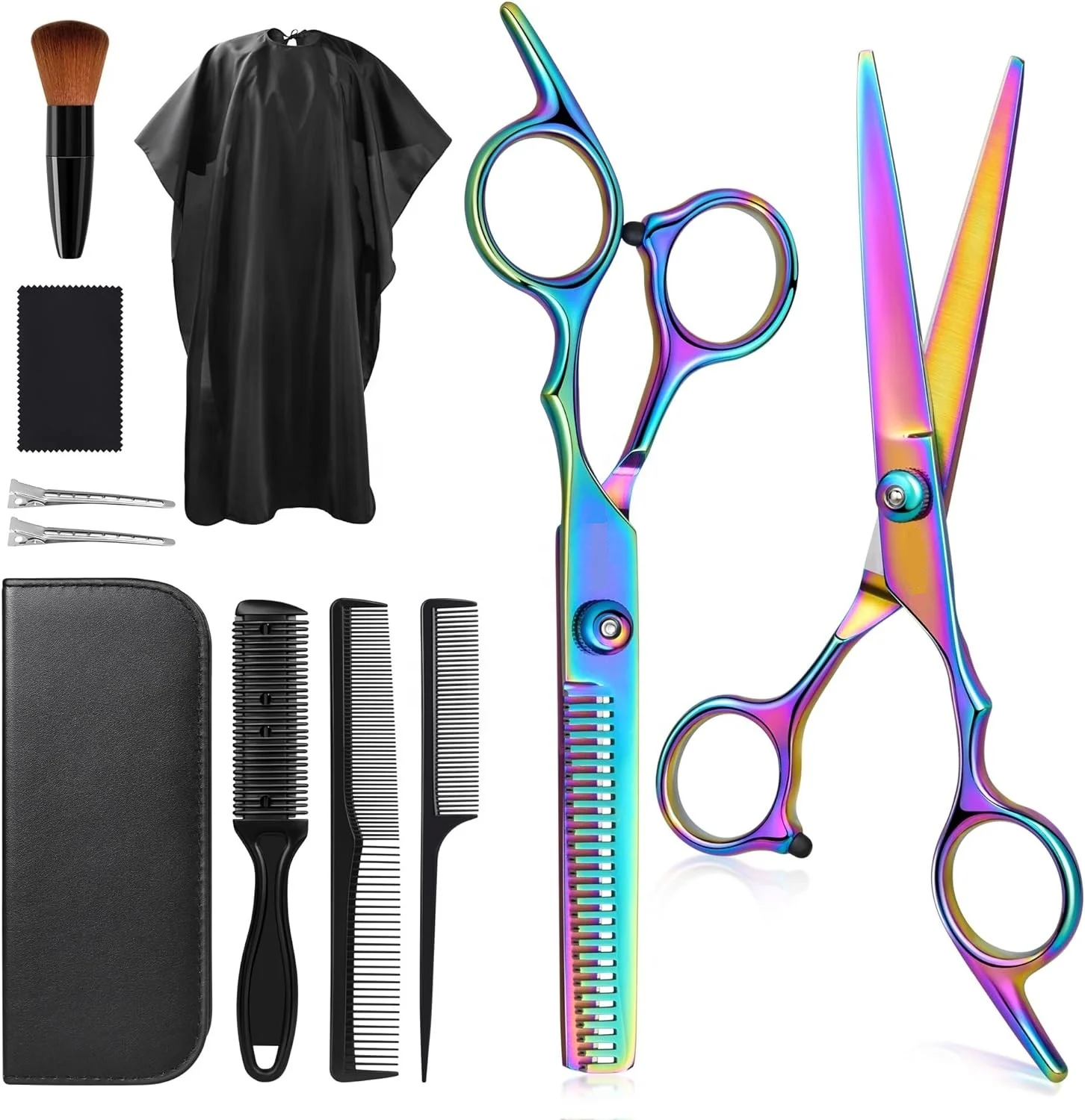 Professional Hair Scissors 6.5 inches Multi Color German Stainless Steel Hair Cutting Scissor for Barber Salon Home Men Women us