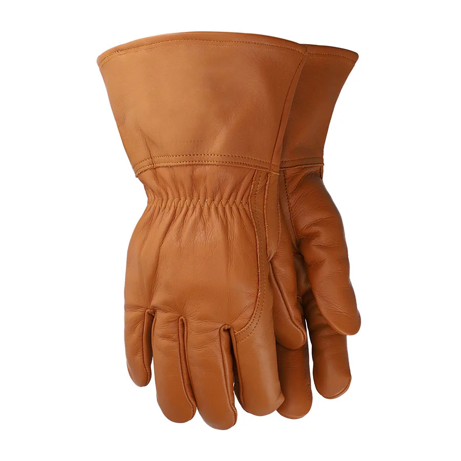 Cowhide leather Welding gloves for Oil fields with impact protection and anti vibration leather safety gloves made in Pakistan