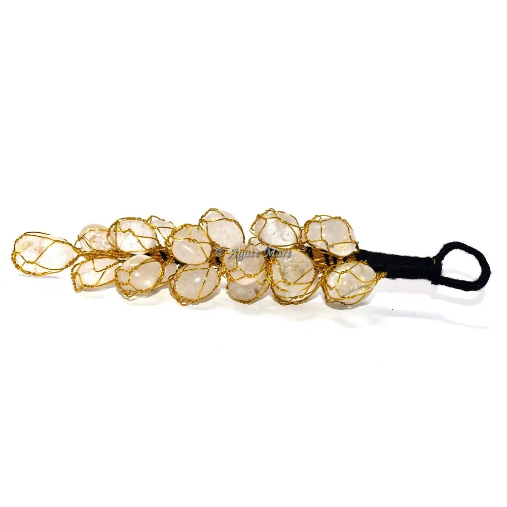 Wholesale Gifts and Crafts Car home decor hanging Semi-Precious Stone Crafts Healing Crystals Assorted Stones Wall Hanging