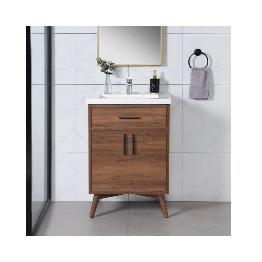 Popular 2021 Modern Bathroom Vanity Mirror Cabinet Small Size Floor Mounted Bathroom Vanities Simple With Legs Wash Basin