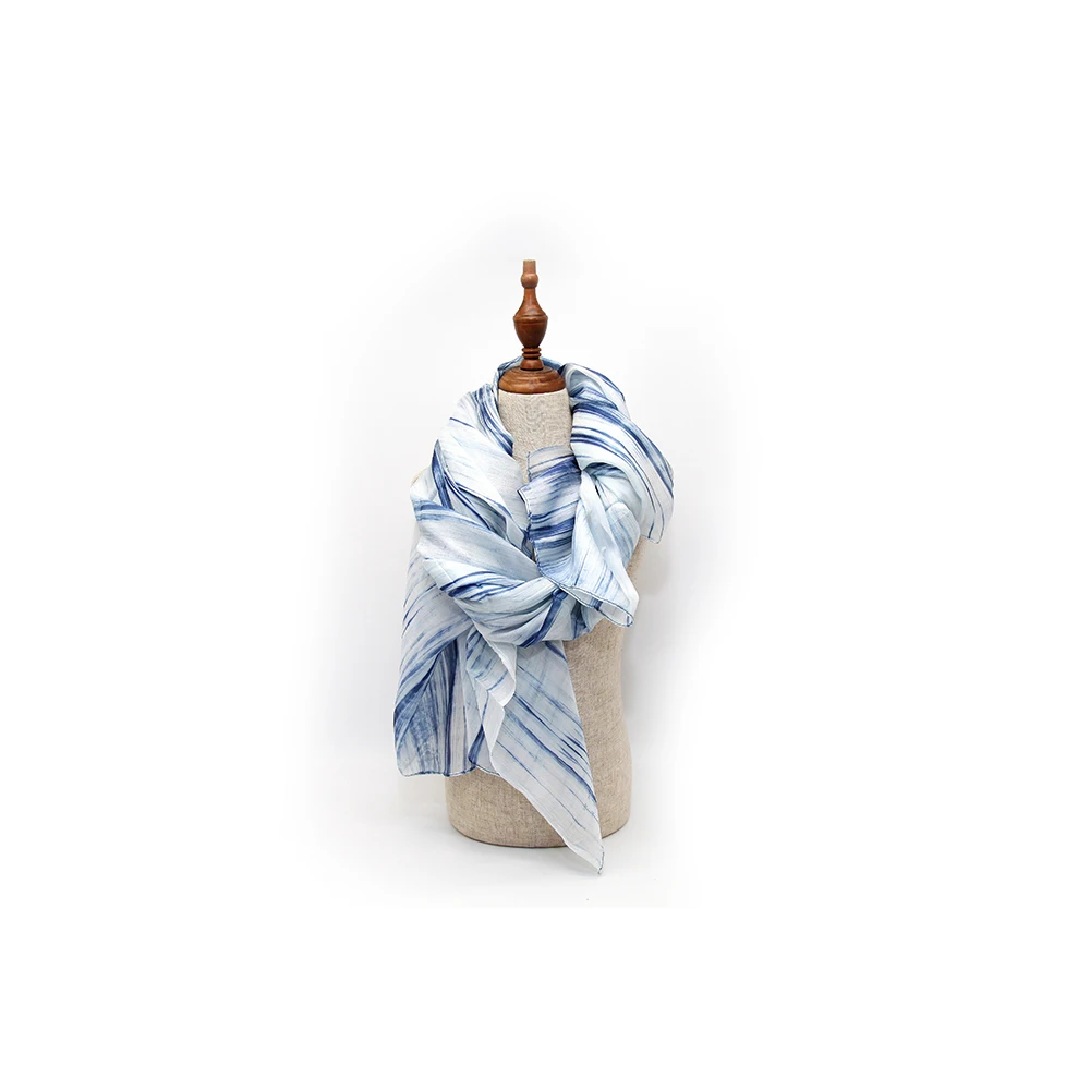 Luxury Wholesale Best Quality Plain Dyed Pattern L155 x W100 cm Autumn Color Women 100% Silk Scarf from Vietnam