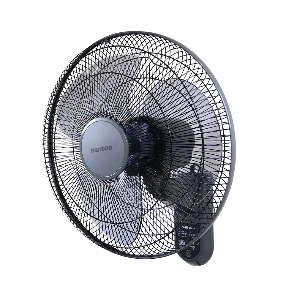 Nanoco NWF1615RC 40cm Plastic Blade Electric Wall Fan Ball-Bearing Motor with Remote Control for Household Use Exported Vietnam