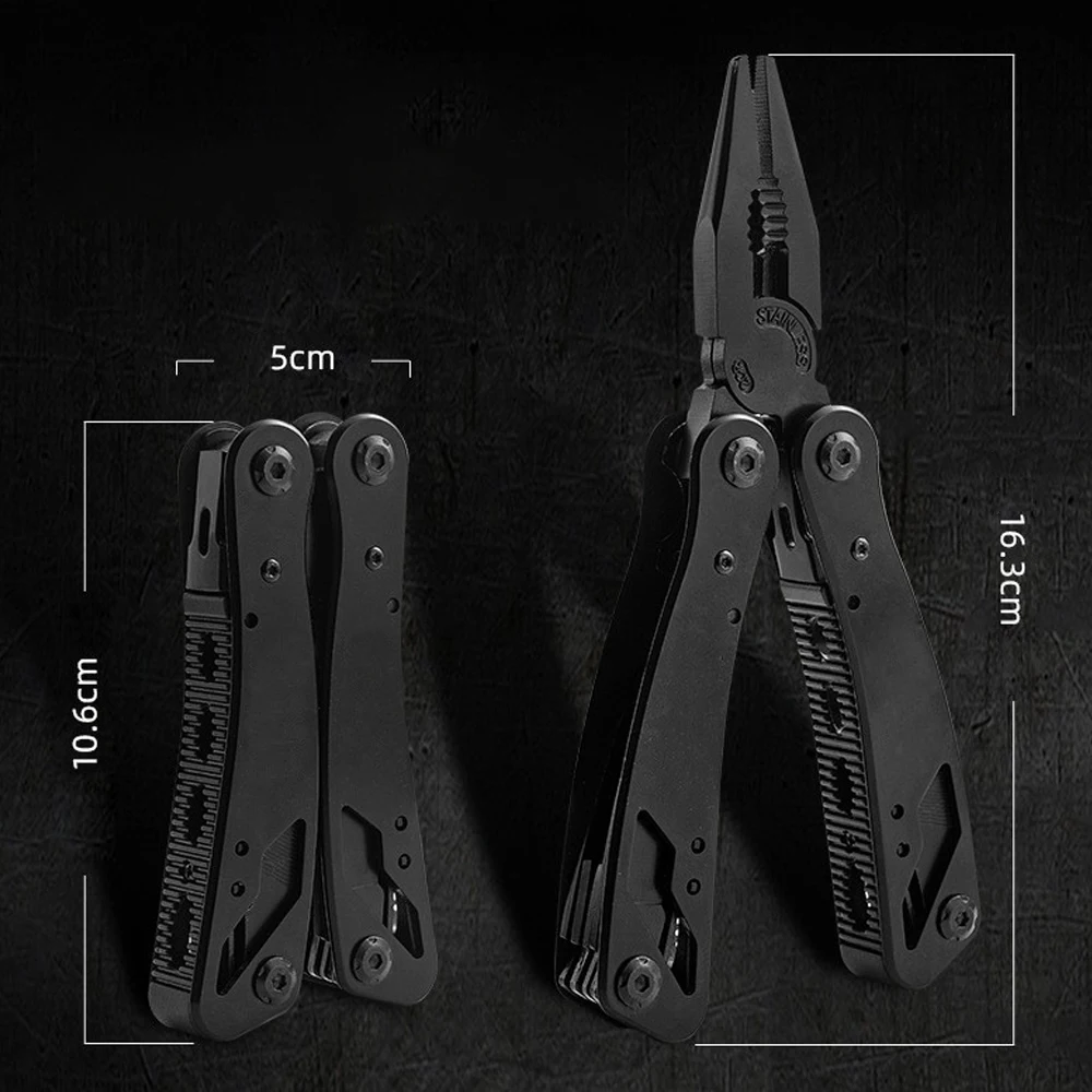 Multi-tool multi-function folding combination pliers mini telescopic pliers outdoor hunting camping survival manual tool set