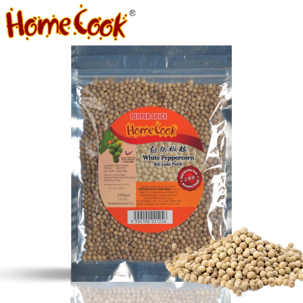 Malaysia Fresh Selected White Pepper Corn 100g Premium Clean White Pepper Seeds White Pepper Strong Aroma Flavoring Chicken Soup