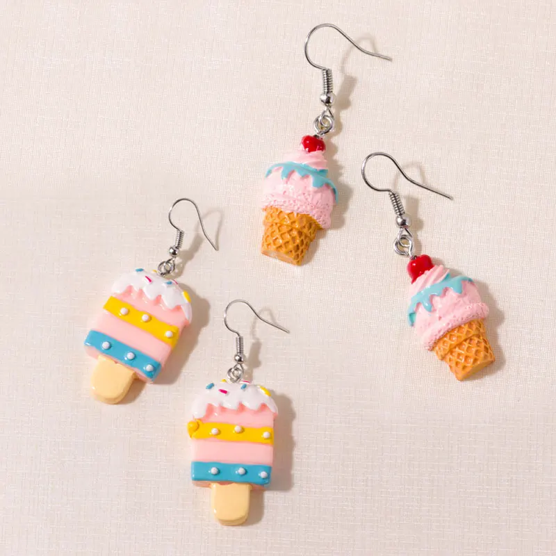 bulk cheap cute women drop custom design resin earrings