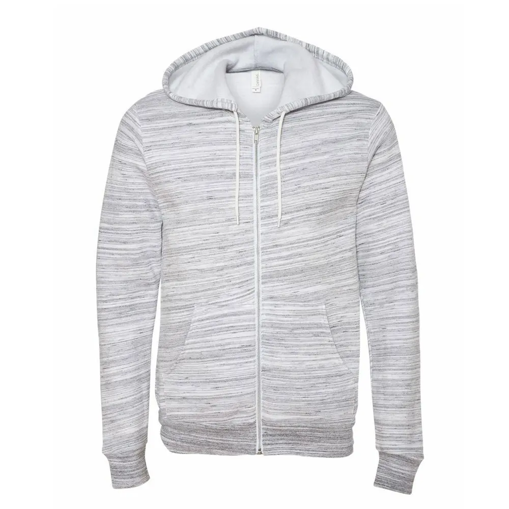 Mens Slim Fit Long Sleeve Lightweight Zip-Up Hoodie Mixed Waffle Knit Kangaroo Pocket Blank Slim-Fit Sweatshirts Thermal Hoodies