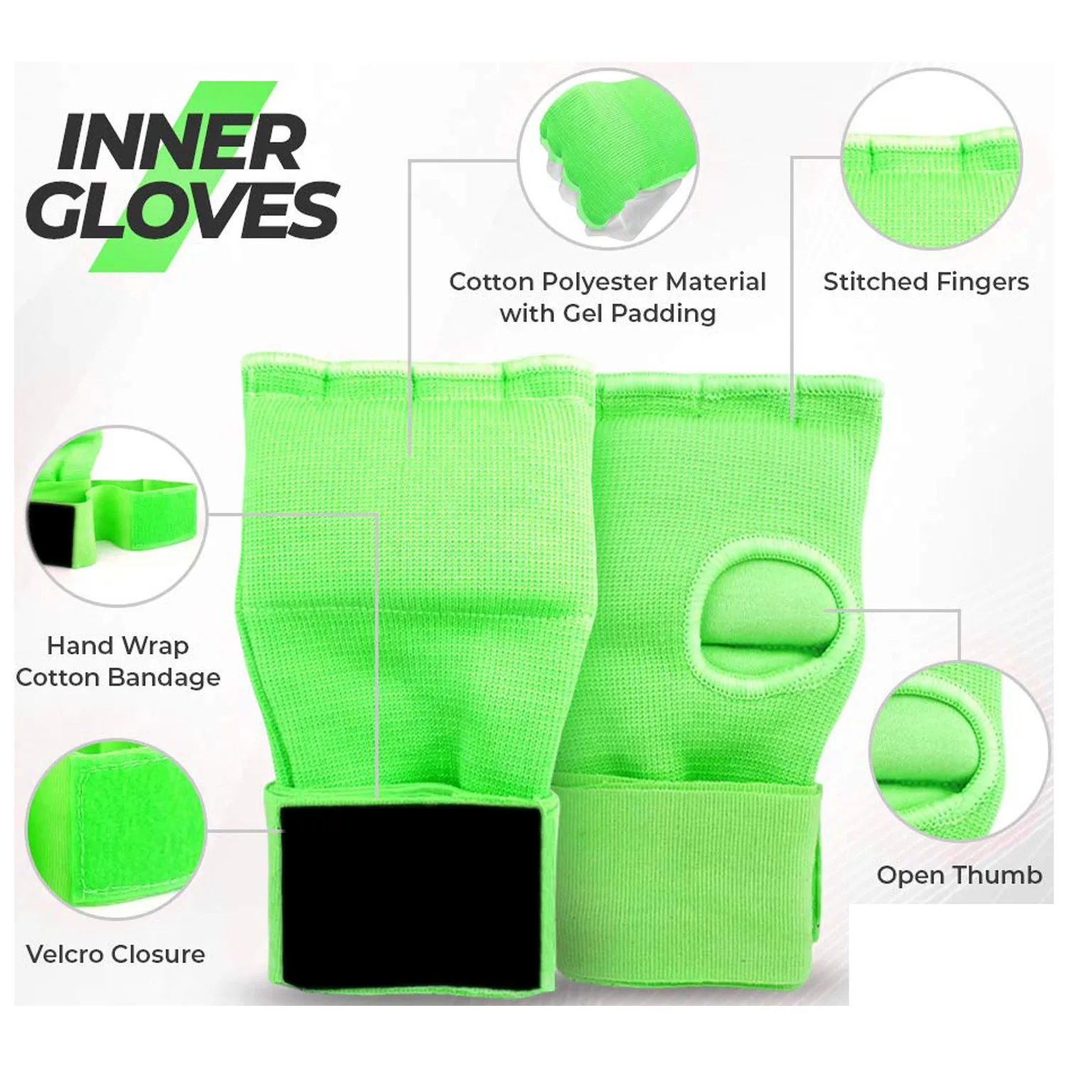 hot selling gel padded inner glove fist protector bandages boxing training hand wrap glove