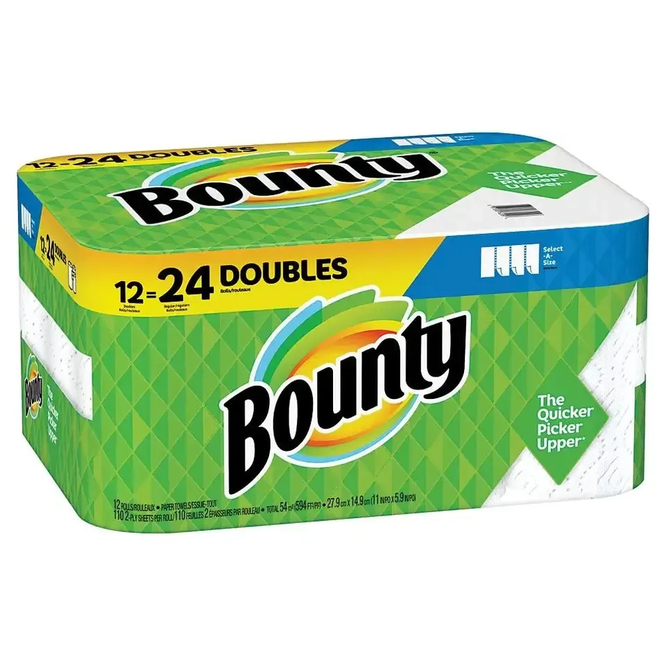 Bounty Select-A-Size Paper Towels, White, 12 Double Rolls
