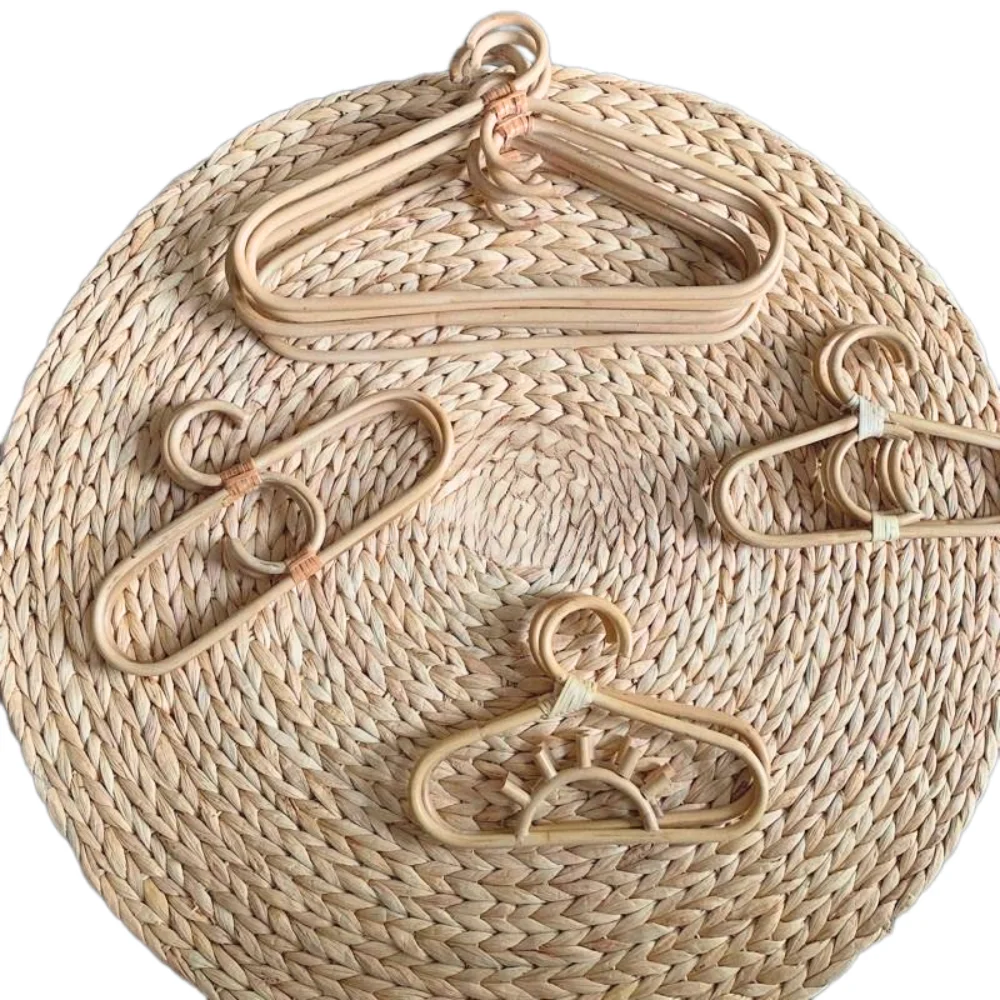 Vintage Rattan Clothes Hanger from Vietnam Custom Design Wicker Coat Hanger at Price