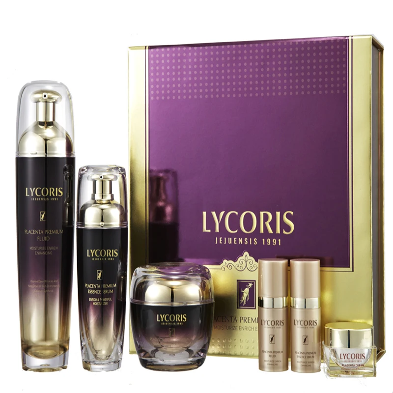 Korean Face Skin Care Serum Lycoris Placenta Premium Essence Serum Protein and Panax Ginseng Root Extracts for Energetic Skin