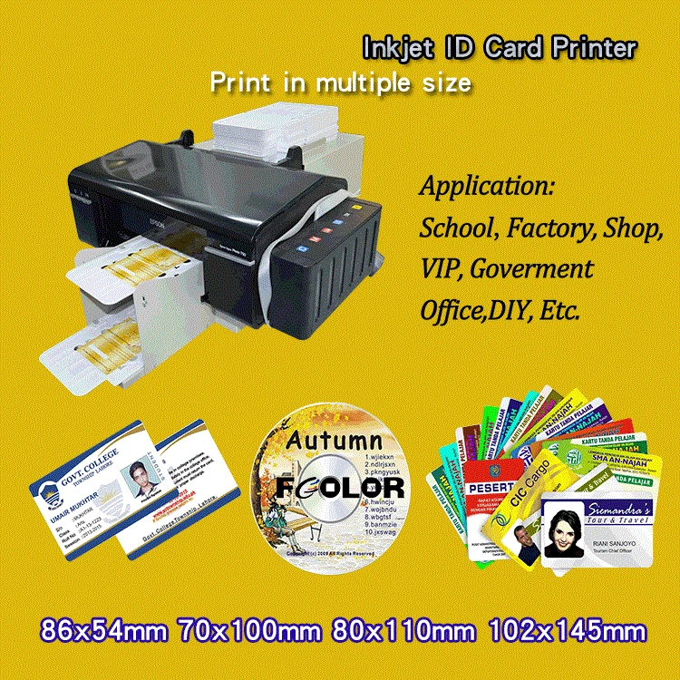 Automatic Cheap Price Plastic PVC ID Card Printer Machine with max 50 trays