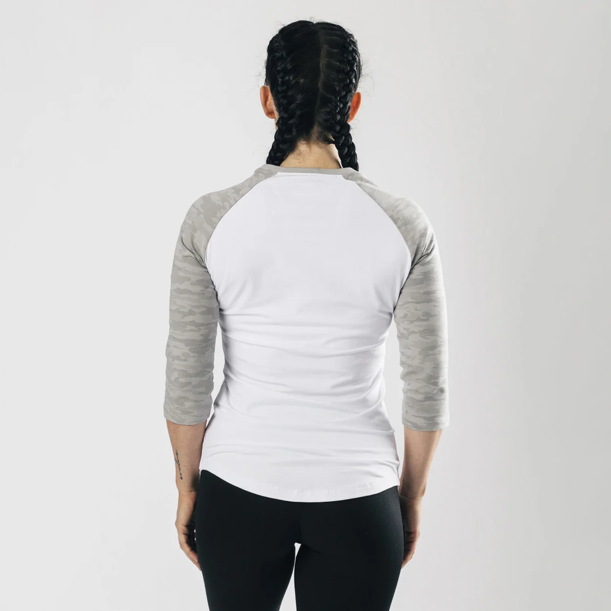 Custom Womens 3/4 Length Sleeve T-Shirt Blank Scoop Neck Tee Cottonplain Raglan Baseball T Shirt Women