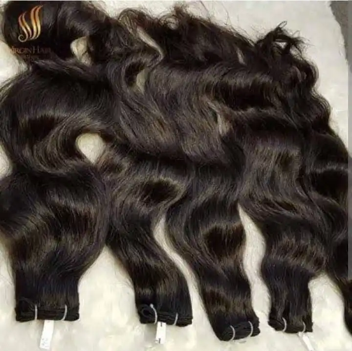 Human hair natural Wavy, Straight curly