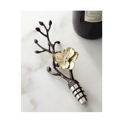Michael Aram Gold Orchid Wine Stopper Aluminum Stopper Premium Quality Wine Bottle Stopper Decorative Aluminum Best Selling 2023