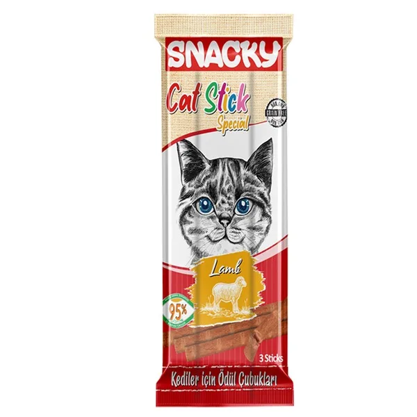 SNACKY CAT STICK WITH SALMON Flavor 3*5 g Origine Turkey