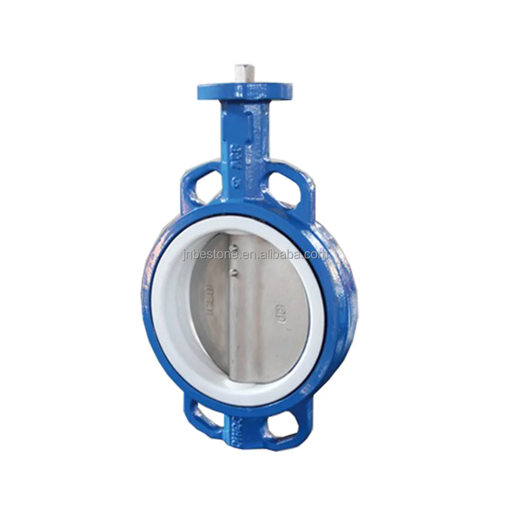 Made in China hot sale Hard metal or Rubber Lined Disc Two Shaft Wafer Butterfly Valve