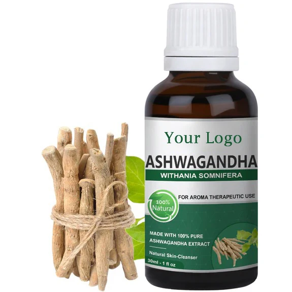Высококачественное масло Ashwagandha оптовая продажа частная торговая марка паровой дистиллированный натуральный экстракт растительное эфирное