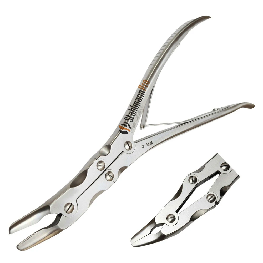 3 mm Orthopedic Leksell Rongeurs Double Action German Stainless Steel Surgical Orthopedic Instruments