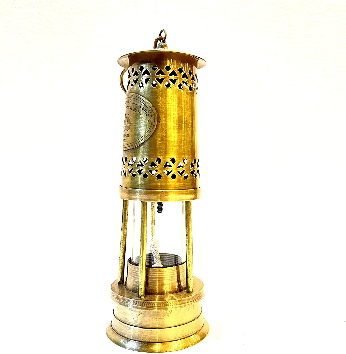 Premium Quality Handmade Brass Antique Miner Ship Lantern Lamp Vintage Oil Hanging Nautical Decor By Metal Overseas