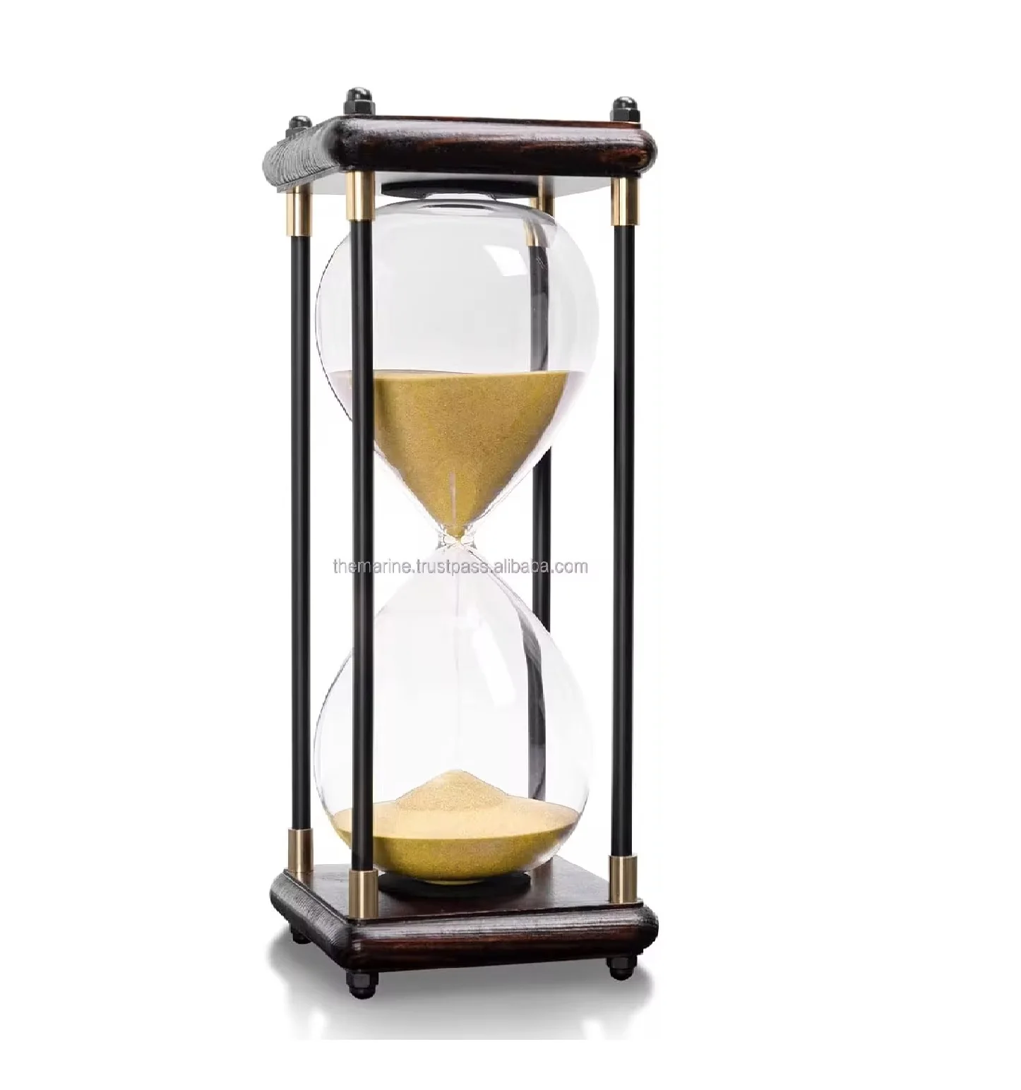 Hourglass Sand Timer 60 Minutes Sand Clock Wooden Frame Decorative Sand glass Timer for Home Desk Office Decor