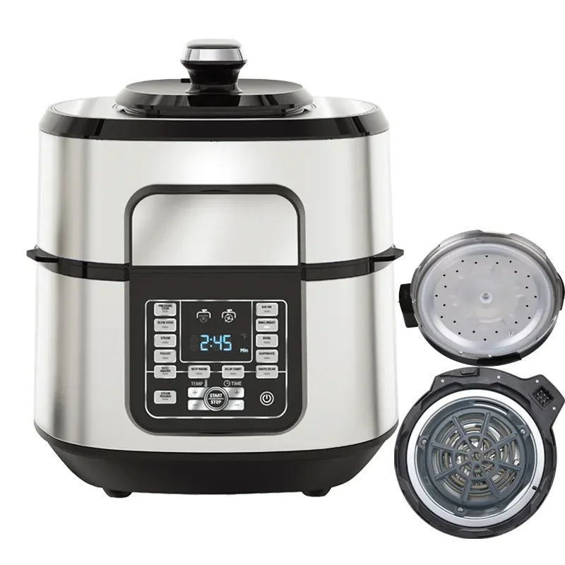 Stainless Steel Air Fryer & Pressure Cooker Combo All-in-1 Slow rice cooker /Steam air fryer Pressure Cooker