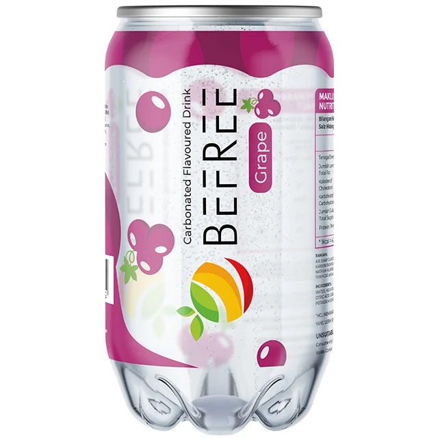 Popular Online Customization Bulk Packaging Labels Multiple Fruit Flavor Sparkling Soft Drink Halal ISO Certification Malaysia