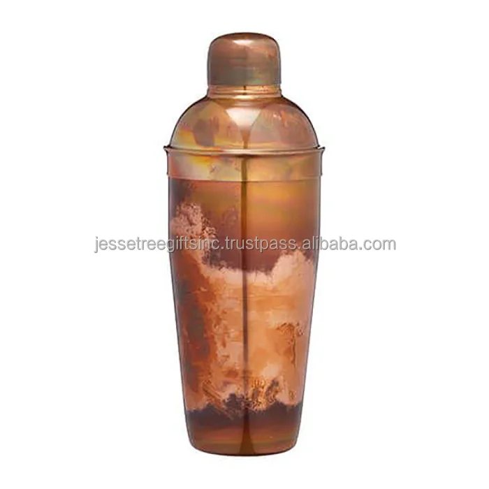 Handmade Copper Sheet Cocktail Shaker With Antique Copper Finishing Hammered Design Round Shape Excellent Quality For Drinking