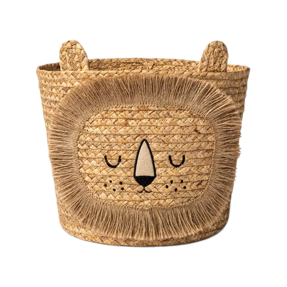 Hot Item Wicker Woven Seagrass Basket Wicker Laundry Baskets Cute Animals Design Kids & Teen Storage Basket For Baby Room Decor