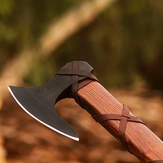 Custom Handmade Top Quality steel Survival Axe Battle Axe Great For Camping Chopping Outdoor Axe Beauty of wood handle