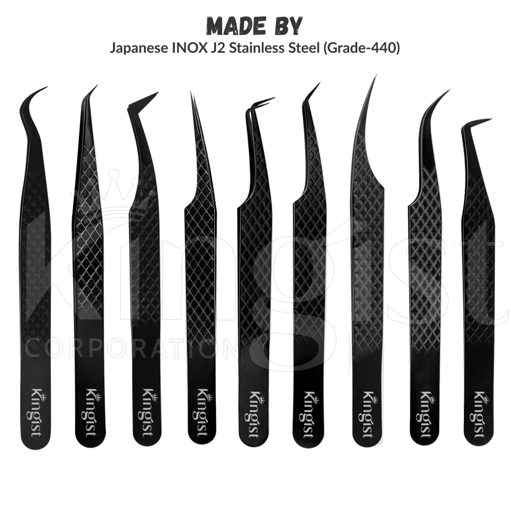 Bulk Private Label Lash Extensions Tweezers Custom Logo Accessories Tool Eyelash Tweezers Rose Gold Diamond Grip Tweezers