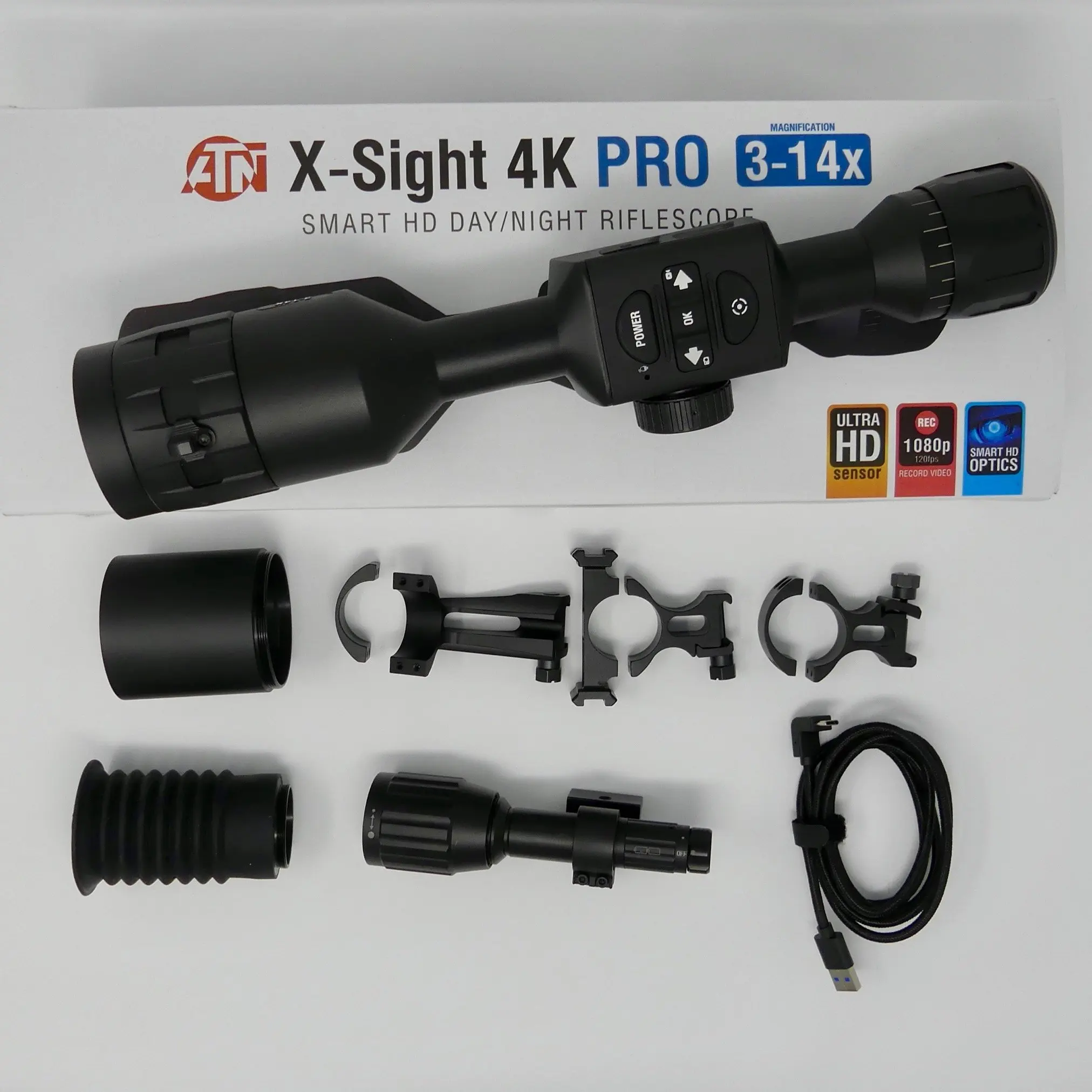 Бесплатная доставка Для ATN X-Sight 4K PRO 3-14x черный умный прицел для