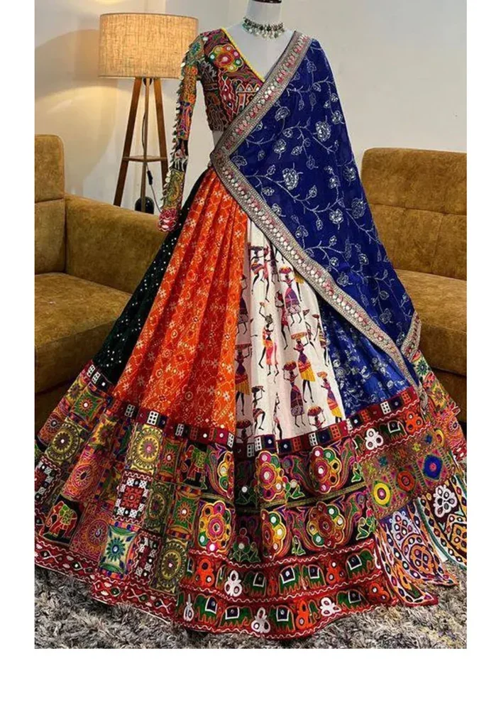 Navratri Chaniya Choli индийские пакистанские взрослые Lehenga шелковые хлопковые вискозы полиэфирные Самые продаваемые