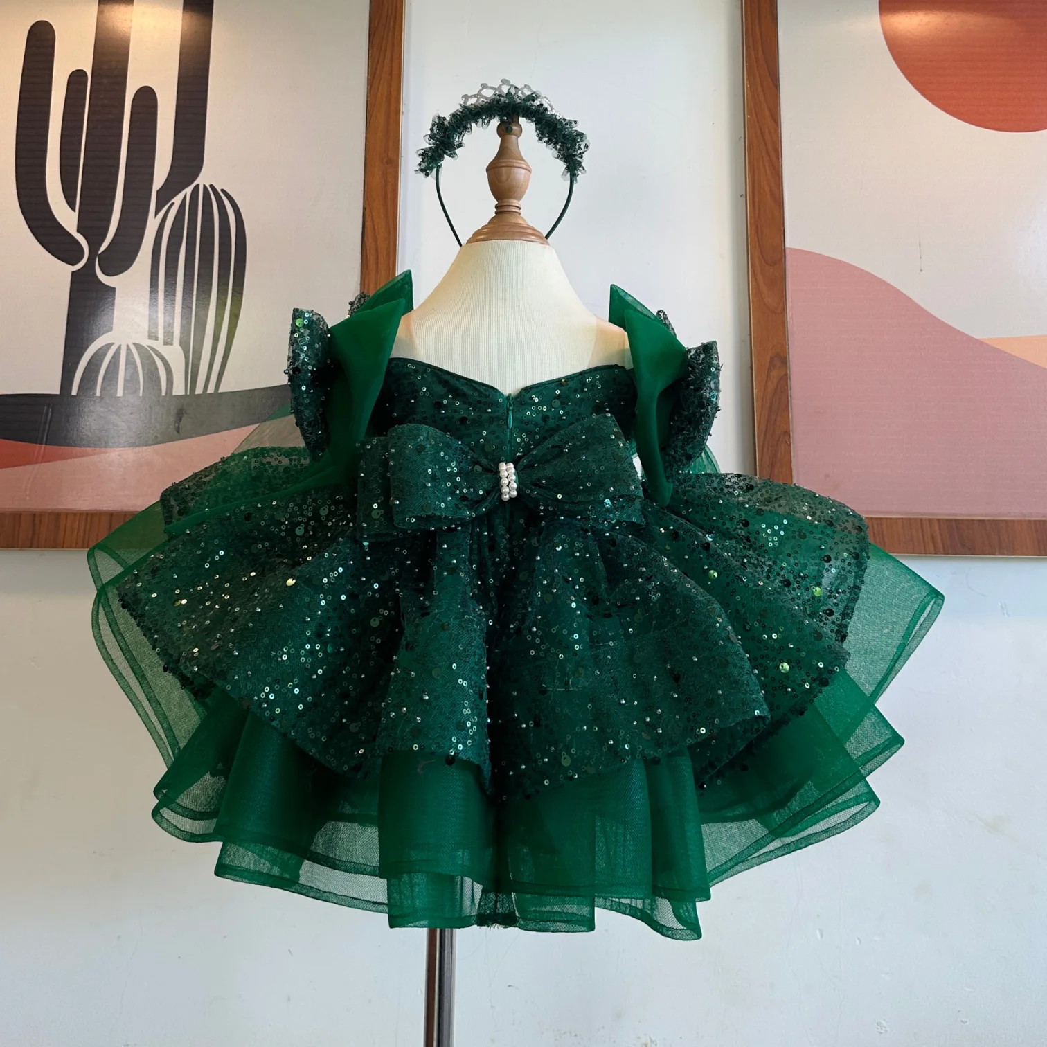 Competitively Priced Short Off-Shoulder Sequin Dress for Baby Girls Made in Vietnam-OEM ODM Party Style Princess Dress Children