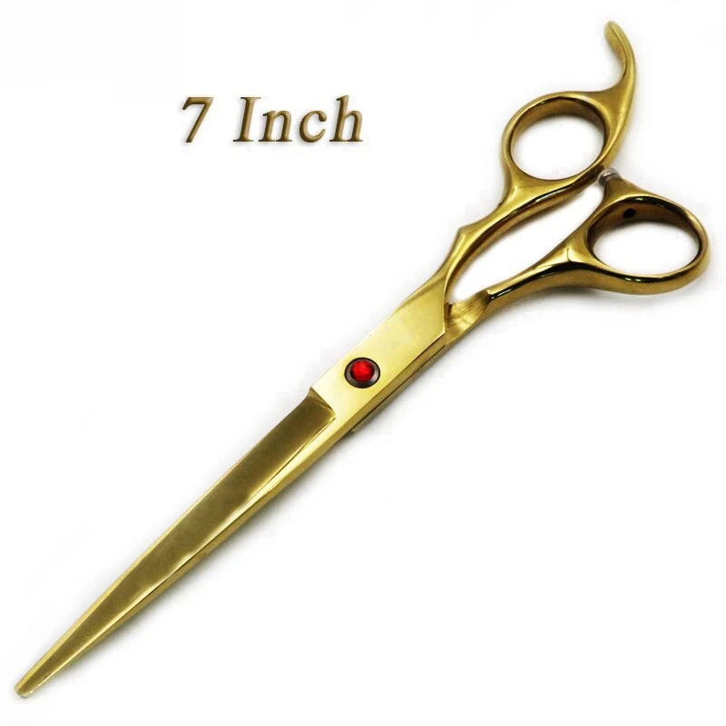 Stainless Steel Sharp Blade Professional Hair Cutting Golden Color Scissors Hair Beauty Barber Hair Salon Scissors