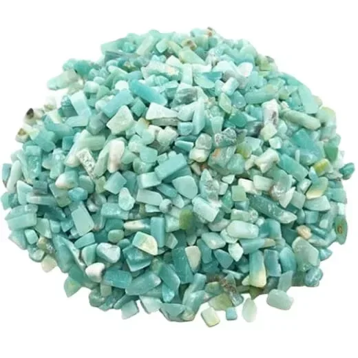 Wholesale Irregular Shape Amazonite Crystal Quartz Chips Stone Bulk Healing Reiki Crystal Rock Stone Chips for Garden Decoration
