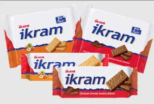 Ulker Ikram With PeanutsCream Biscuits 84 gr x 24 All Fresh Date and Quality Service From Turkey