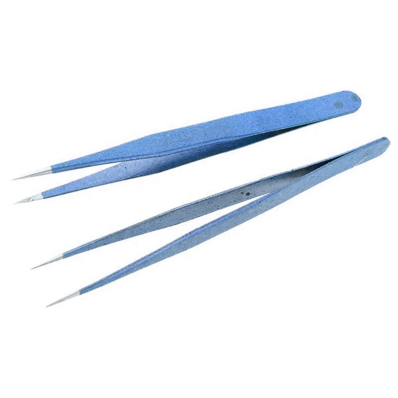 Customized Logo Stainless Steel Anti-Static Eyebrow Clip Professional High Quality Eyelashes Tweezers