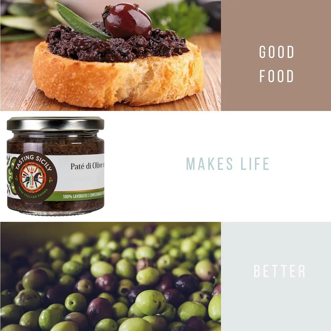 Made in Italy high quality ready to eat preserved food jar 170 g salty black olives spread for condiment