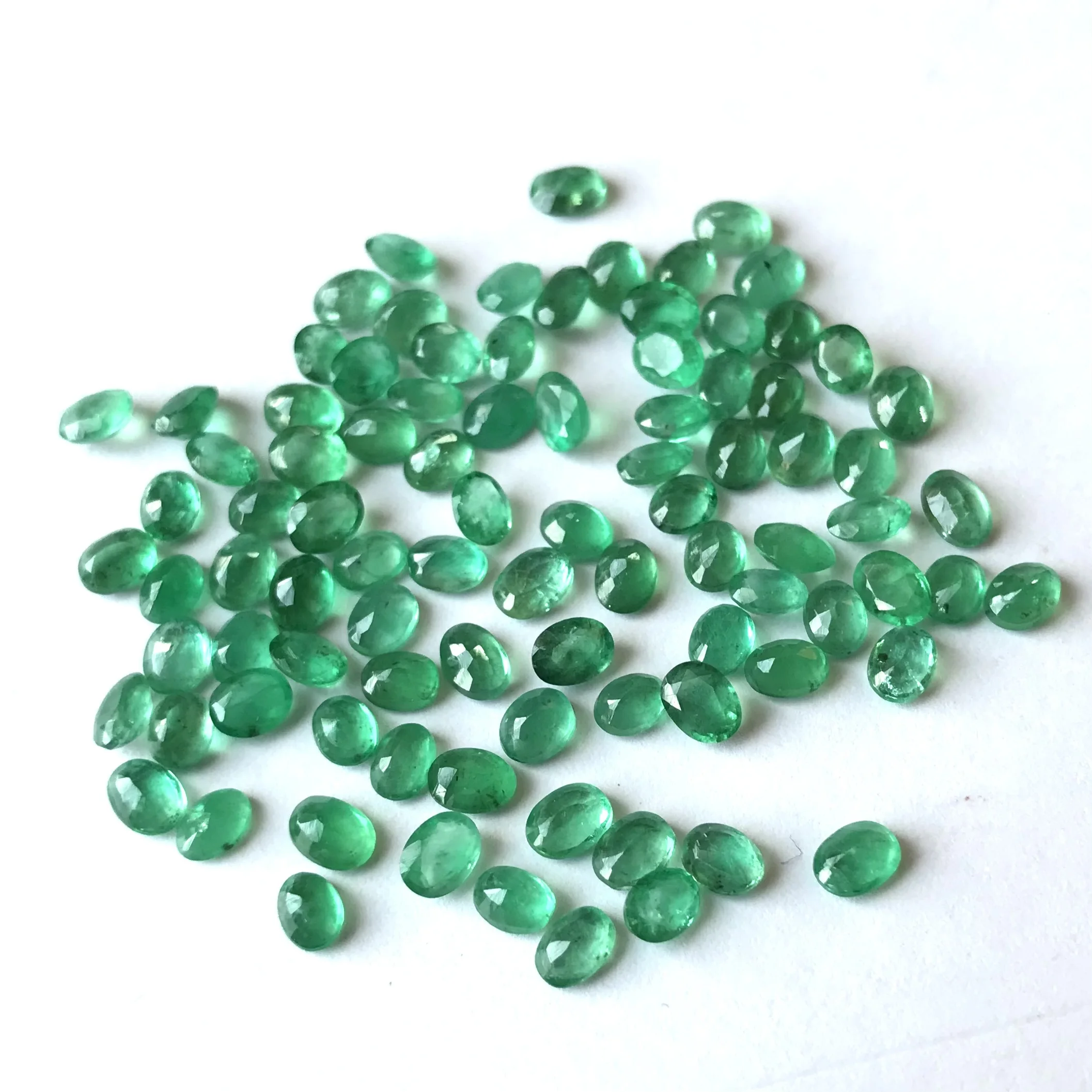 Wholesale High Quality 3x4 Natural Zambian Emerald Oval Faceted Precious Gemstone with IGI Certificate No Treatments Applied