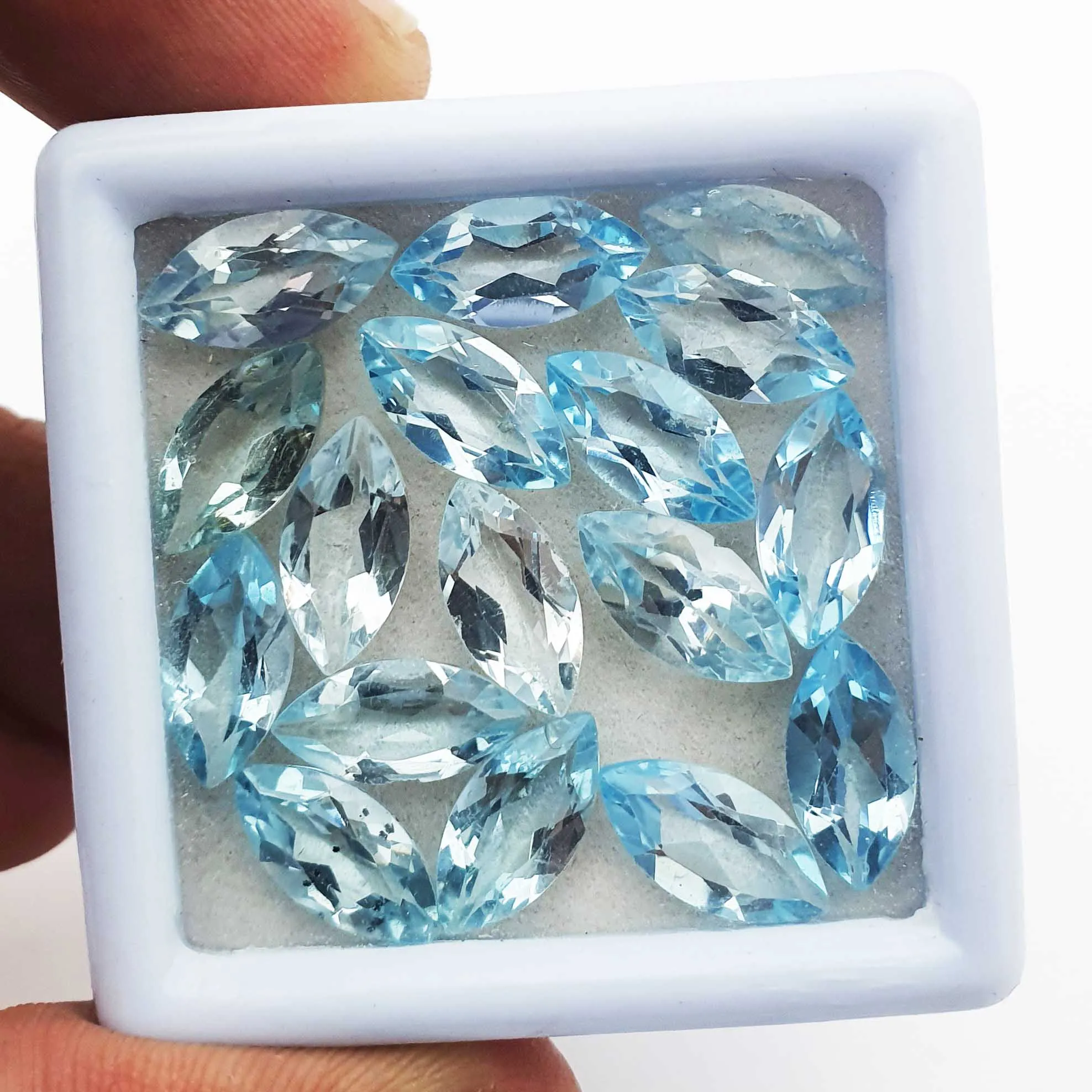 Партия драгоценных камней Topaz Mix Marquise натуральный Небесно-Голубой топаз для изготовления ювелирных изделий ограненный свободный драгоценный камень 3x5 до 15x20 мм