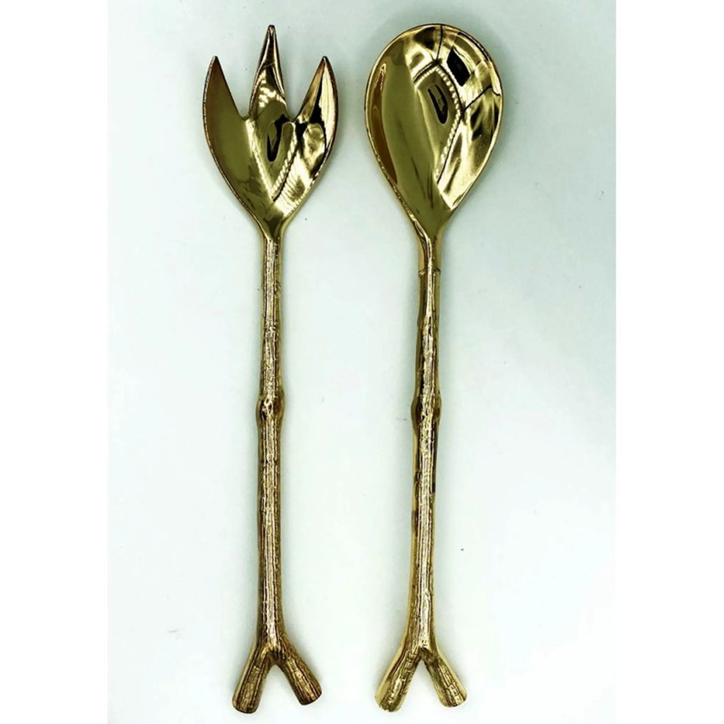 23 SALAD SERVER SET Elegant Stainless Steel BRASS COPPER with  Coating Individual Rainbow Gold Silver Platinum Color