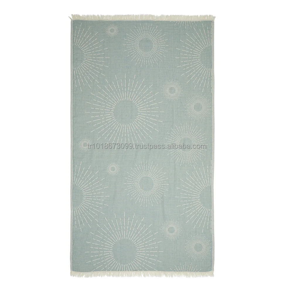 Wholesale Turkish Hammam Beach Towel kikoy 100% Cotton Peshtamal pestamal pestemal Hamam pestemal Towels Fouta Jacquard