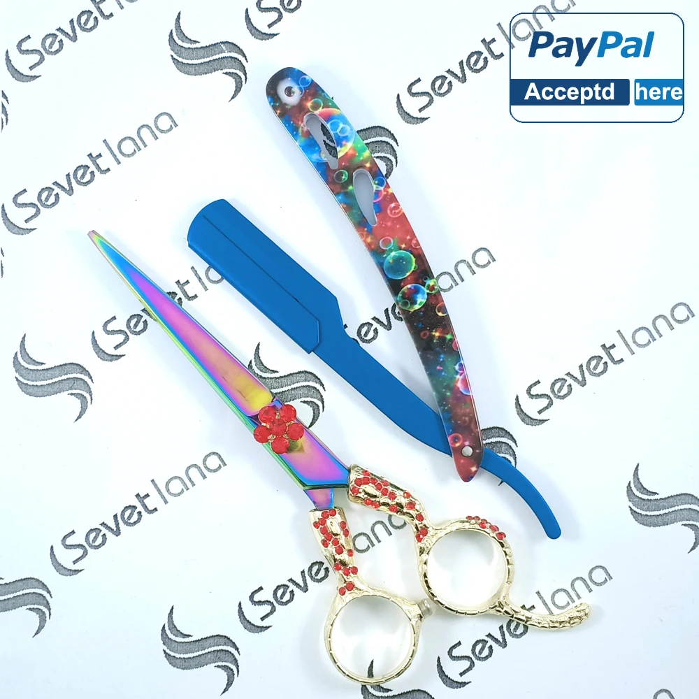 Professional Hair Scissors 6 Inch Hairdressing Scissors for Salon and Home Japan Silver HRC OEM Customized Steel Stainless Style