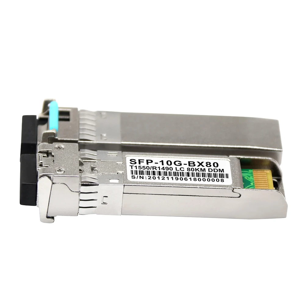 10G SFP+ BIDI Optical Module 1490Tx/1150Rx 1550Tx/1490Rx 80KM LC Single Mode Transceiver  With Generic Code Or Brand Code