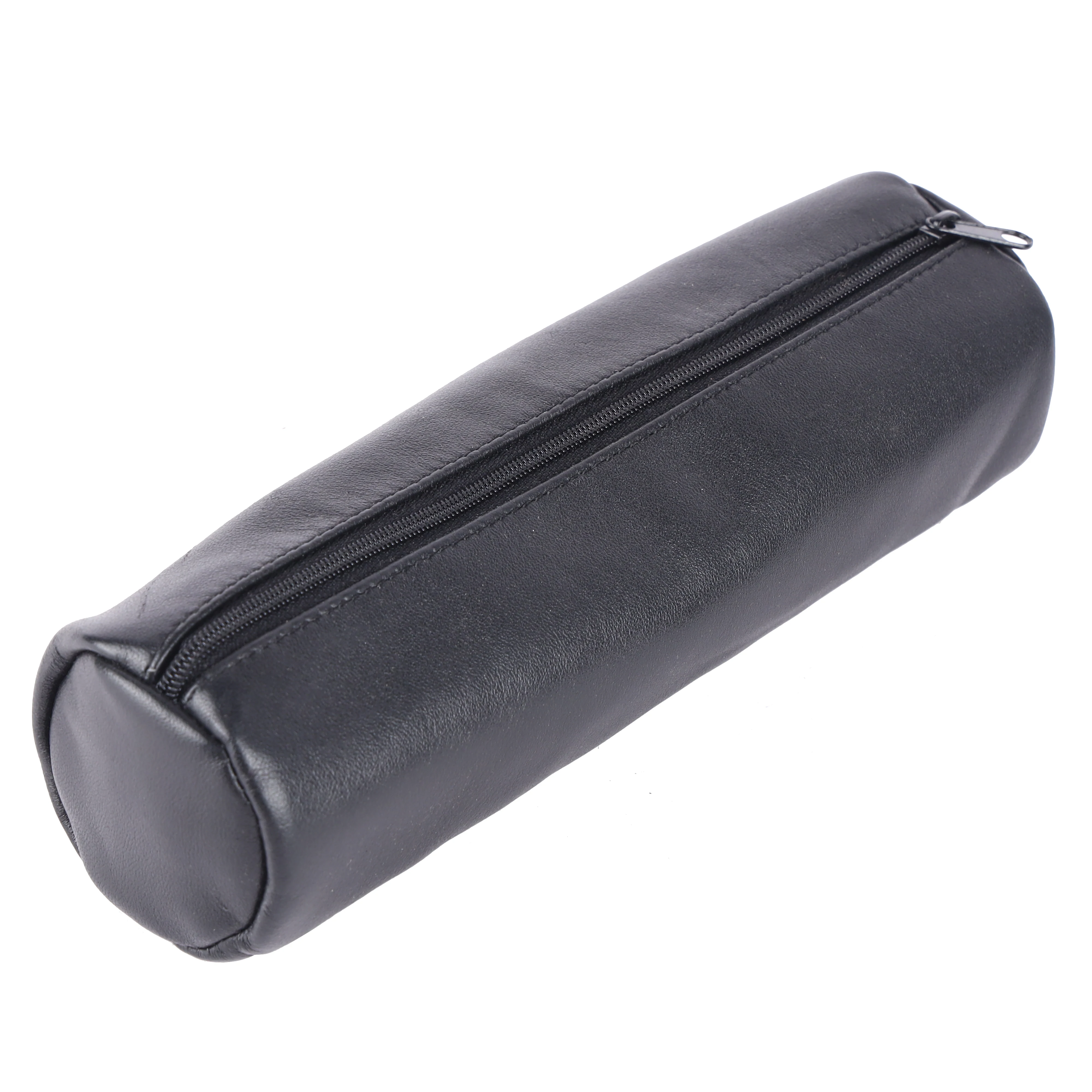 Leather Pencil Case Holder - Pen Pencil Pouch for Office & School - Zipper Stationary Utility Bag Pencil Kit for Girls, Boys & K