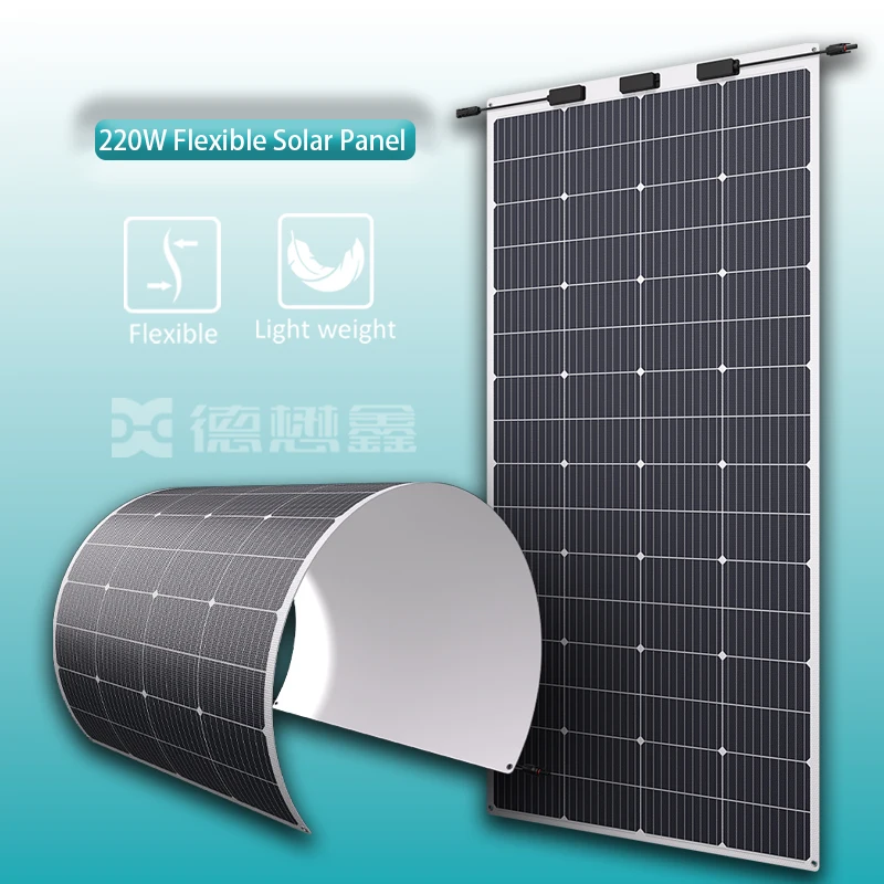 Flexible Solar Panels 220 Watt 18 Volt Travel-ready Flexible Solar Panels For Globetrotters