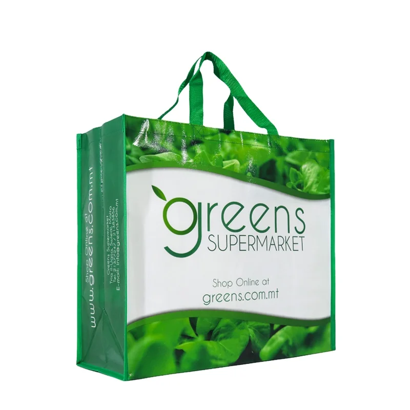 Grocery Shopping Tote Bag Eco Friendly Reusable RPET Material With Customized Logo And Color